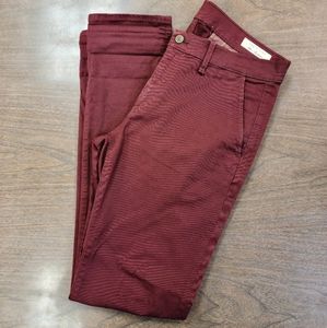 rag & bone fit 1 burgundy pants size 34